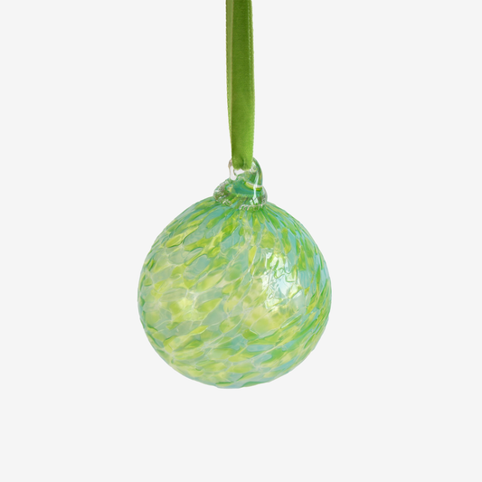 Marbled Glass Bauble - Aqua Baby