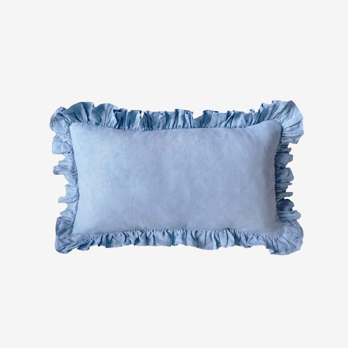 Blue Ruffle Cushion