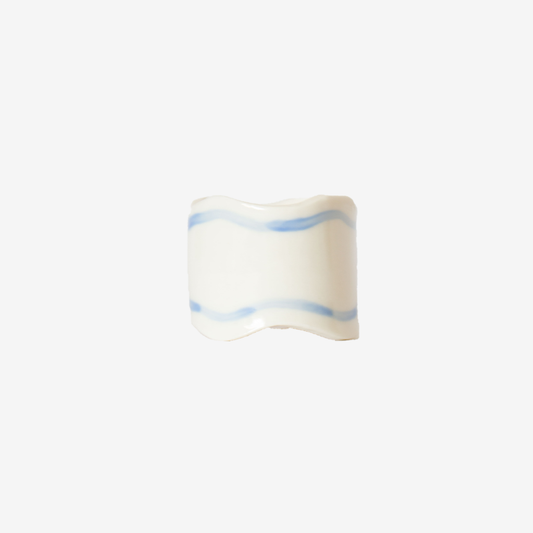 Porcelain Napkin Ring - Blue
