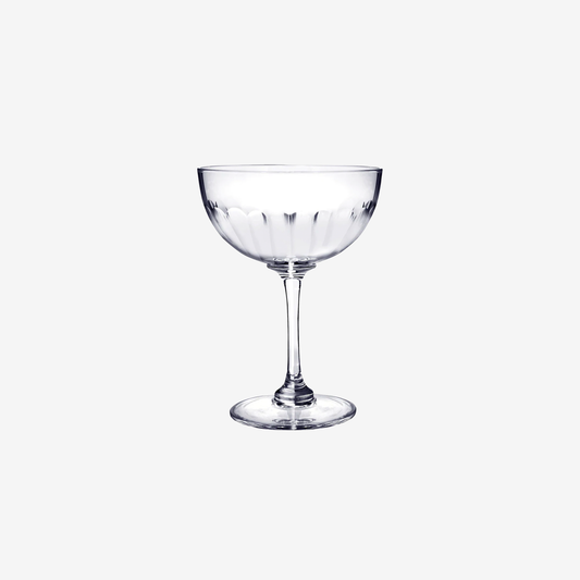 Champagne Saucer with Lens Design - Set of 2
