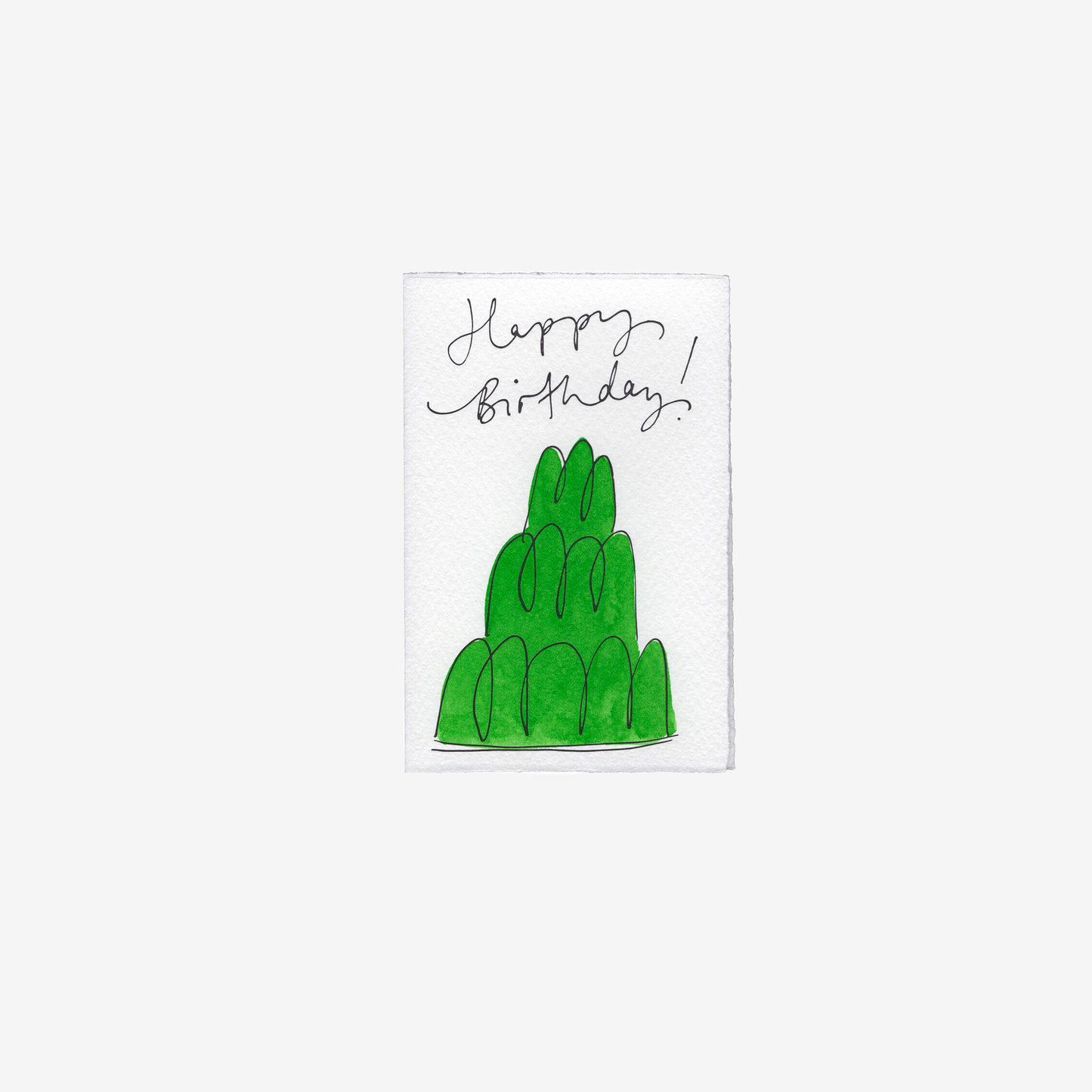 Hand Painted Jelly Card- Green
