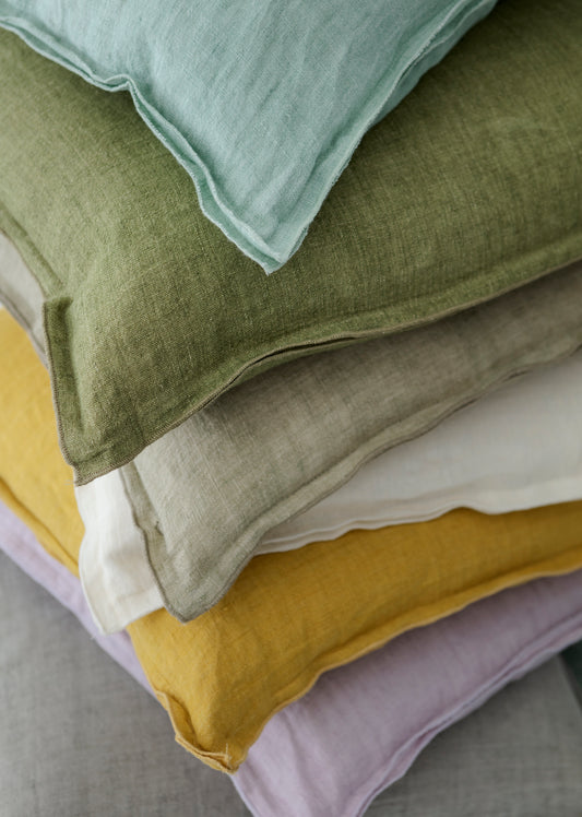 Linen Cushion Cover - Olive
