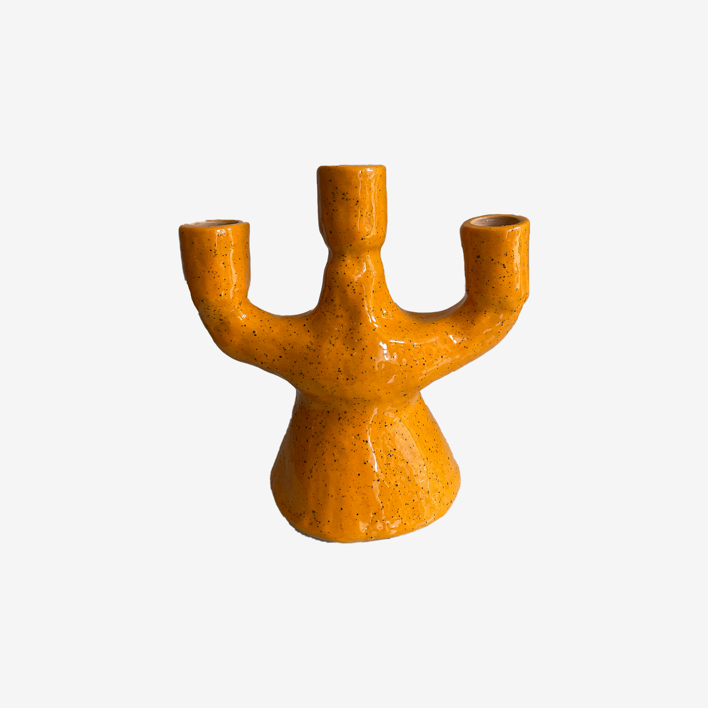 Ceramic Candelabra - Orange