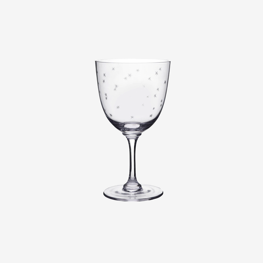 Wine Glass with Star Design - Set of 6